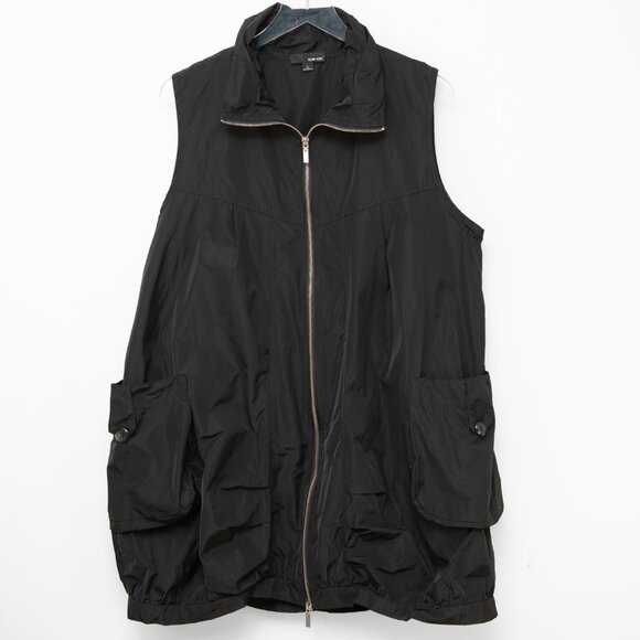 Sun Kim Jackets & Blazers - Sun Kim Tina Lagenlook Vest Front Zip Longer Length Oversized Black Size Large